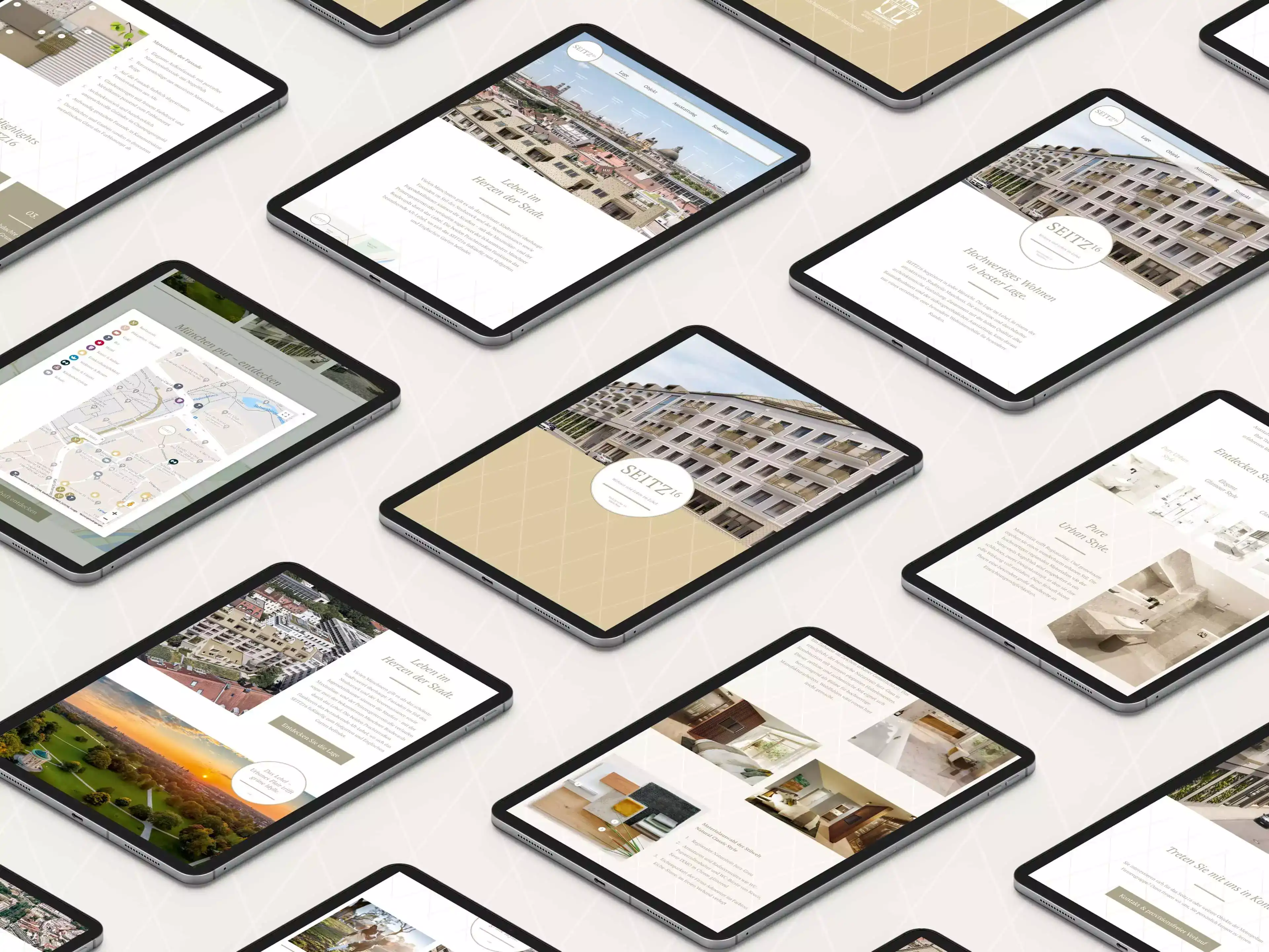 Seitz16 Webseite auf einem Tablet