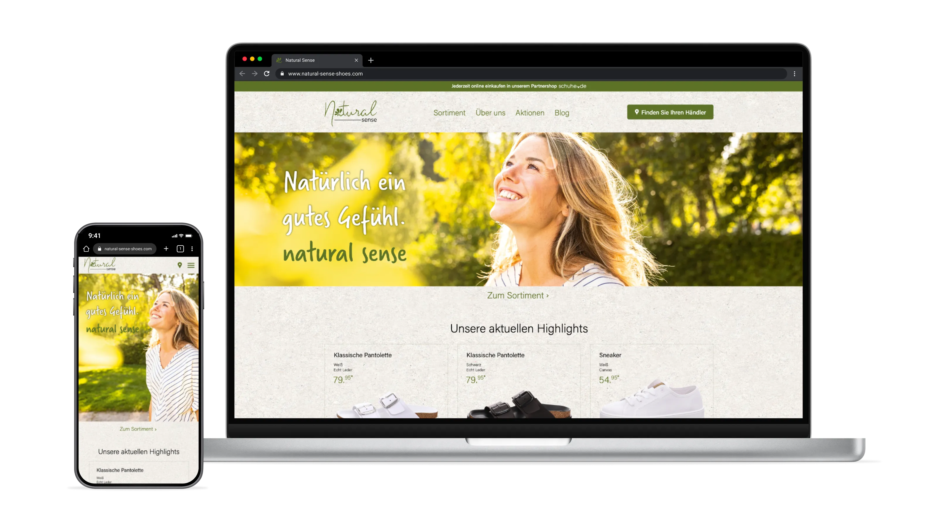 Website in Mockup
